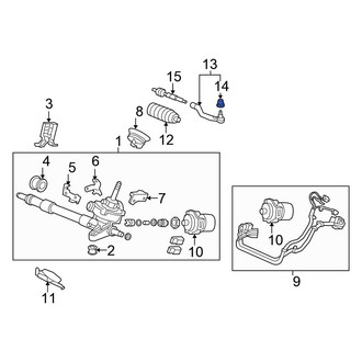 Honda OE - Outer Steering Tie Rod End Boot