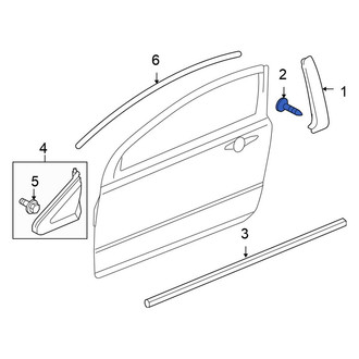 Honda OE - Body C-Pillar Molding Clip
