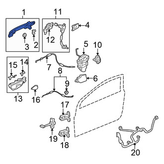 Honda OE - Front Right Outer Exterior Door Handle