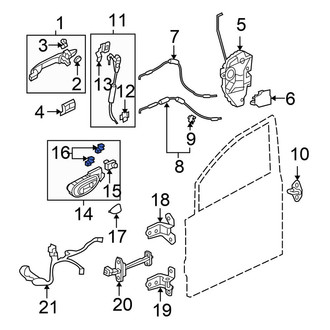 Honda OE - Left Inner Interior Door Handle Clip