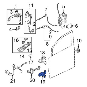 Honda OE - Front Left Upper Door Hinge