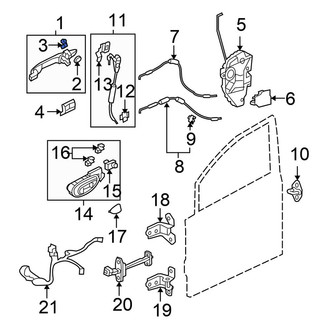 Honda OE - Front Left Outer Exterior Door Handle Grommet