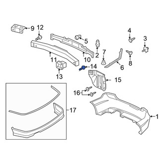 Honda OE - Bumper Cover Reinforcement Beam Bolt