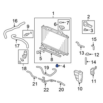 Honda OE - Lower Radiator Insulator