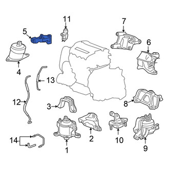 Honda OE - Rear Upper Engine Mount Bracket