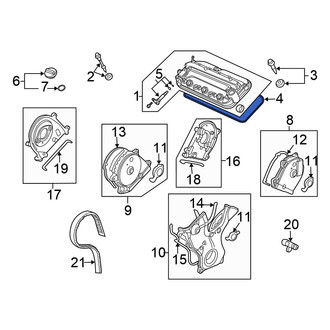 Honda OE - Left Engine Valve Cover Gasket