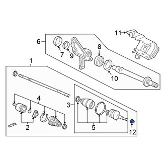 Honda OE - Front CV Joint Nut