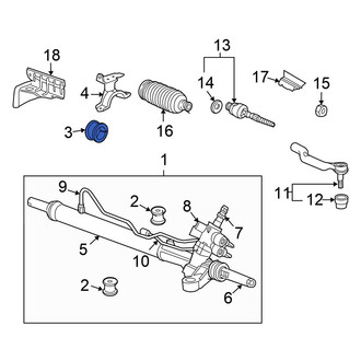 Honda OE - Right Rack and Pinion Mount Bushing