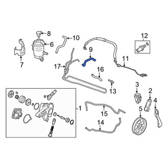 Honda OE - Power Steering Reservoir Hose