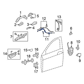 Honda OE - Front Door Latch Cable