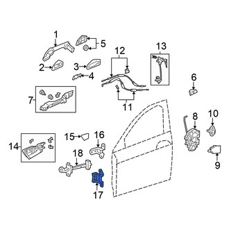 Honda OE - Front Right Lower Door Hinge