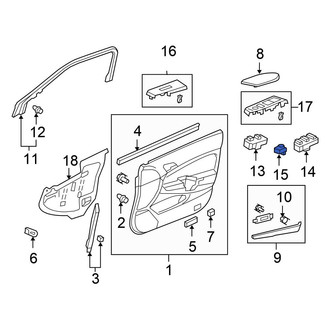 Honda OE - Front Door Mirror Switch
