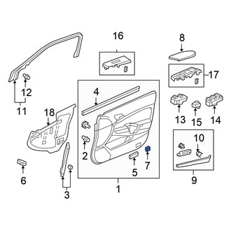 Honda OE - Front Left Door Interior Trim Panel Cap