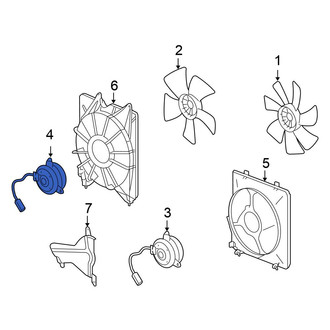 Honda OE - Left Engine Cooling Fan Motor