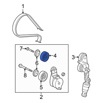 Honda OE - Accessory Drive Belt Tensioner Pulley