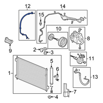 Honda OE - A/C Refrigerant Suction Hose