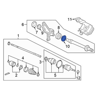 Honda OE - Inner CV Axle Shaft Carrier Bearing Retaining Ring