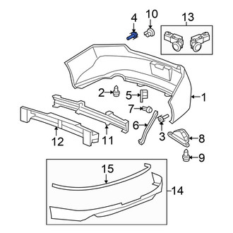Honda OE - Rear Bumper Cover Bolt
