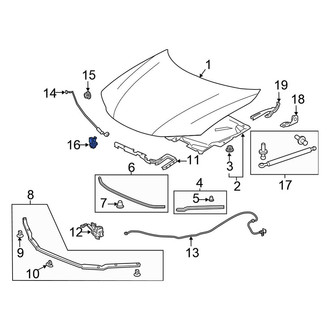 Honda OE - Hood Prop Rod Retainer