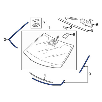 Honda OE - Front Windshield Frame Weatherstrip Seal