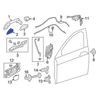 Honda OE - Front Left Exterior Door Handle Gasket