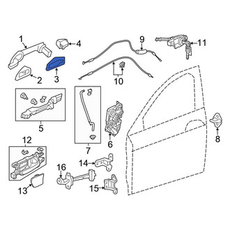 Honda OE - Rear Left Exterior Door Handle Gasket