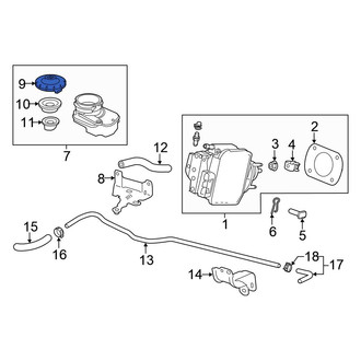 Honda OE - Brake Master Cylinder Reservoir Cap