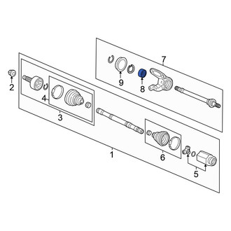 Honda OE - CV Axle Shaft Carrier Bearing