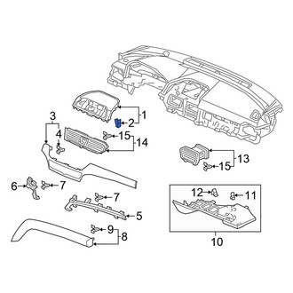 Honda OE - Instrument Panel Trim Panel Clip