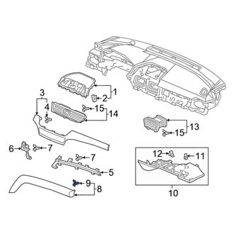 Honda OE - Instrument Panel Trim Panel Clip