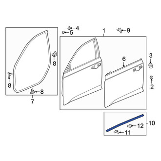 Honda OE - Rear Upper Door Shell Seal