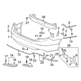 Honda OE - Bumper Cover Heat Shield Bolt