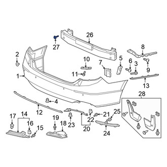 Honda OE - Bumper Impact Bar Bolt