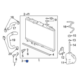 Honda OE - Lower Radiator Insulator