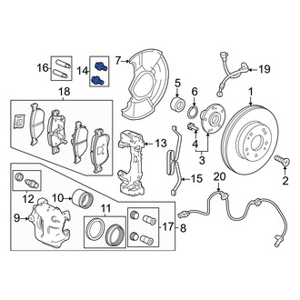 Honda OE - Disc Brake Caliper Anchor Plate Bolt