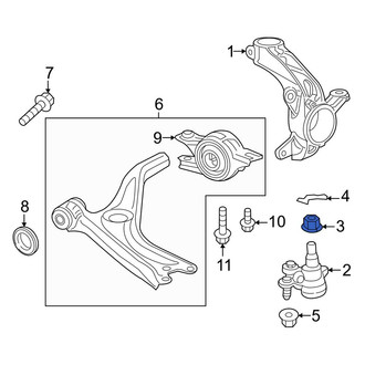 Honda OE - Lower Suspension Ball Joint Nut & Washer