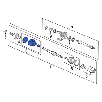 Honda OE - Front Left Outer CV Joint Boot Kit