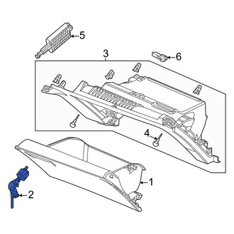 Honda OE - Front Glove Box Lock Kit