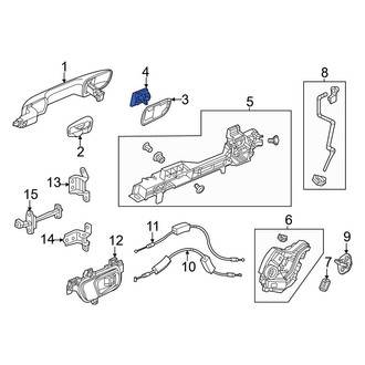 Honda OE - Rear Left Exterior Door Handle Cover