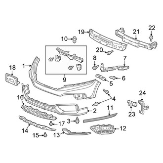 Honda OE - Front Bumper - Bumper & Components