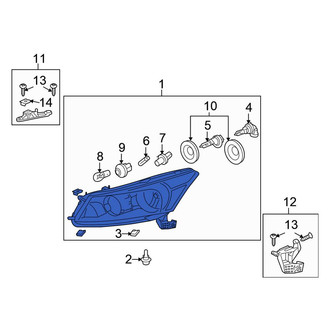 Honda OE - Front Right Headlight Assembly