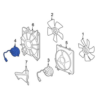 Honda OE - Left Engine Cooling Fan Motor