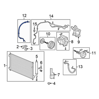 Honda OE - A/C Refrigerant Suction Hose
