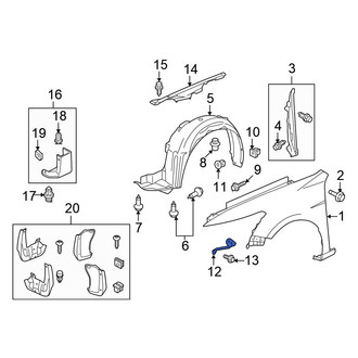Honda OE - Right Fender Brace