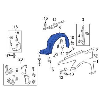 Honda OE - Front Right Fender Splash Shield