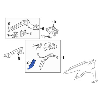 Honda OE - Front Right Fender Apron