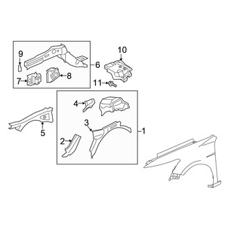 Honda OE - Fender - Structural Components & Rails