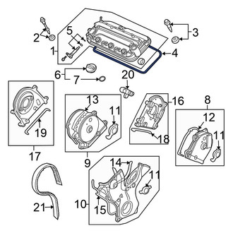 Honda OE - Left Engine Valve Cover Gasket