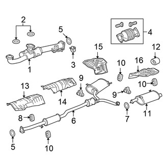 Honda OE - Exhaust System - Exhaust Components (FWD 3.5L)