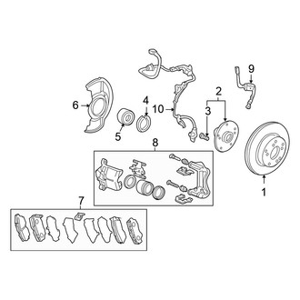 Honda OE - Front Suspension - Brake Components